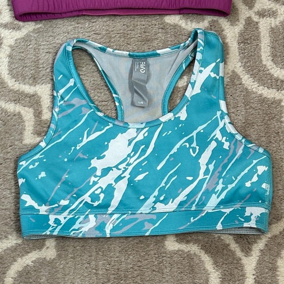 Under Armour & FWD Magenta and Teal Sports Bra Duo, Youth size L - Picture 2 of 8